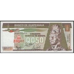 Гватемала 0,50 кетсаль 1988 (GUATEMALA 50 Centavos de Quetzal 1988) P 65(2) : UNC