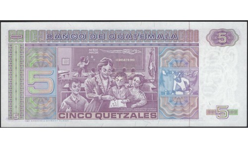Гватемала 5 кетсалей 1987 (GUATEMALA 5 Quetzales 1987) P 67 : UNC