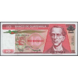 Гватемала 10 кетсалей 1988 (GUATEMALA 10 Quetzales 1988) P 68 : UNC