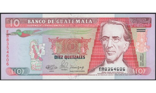 Гватемала 10 кетсалей 1990 (GUATEMALA 10 Quetzales 1990) P 75b : UNC