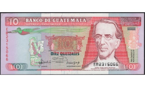 Гватемала 10 кетсалей 1992 (GUATEMALA 10 Quetzales 1992) P 75c : aUNC