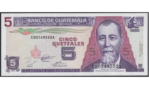 Гватемала 5 кетсалей 1995 (GUATEMALA 5 Quetzales 1995) P 88b : UNC