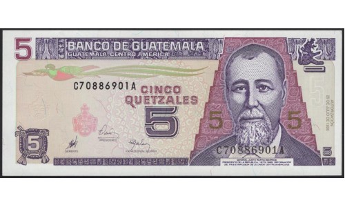 Гватемала 5 кетсалей 1998 (GUATEMALA 5 Quetzales 1998) P 100 : UNC