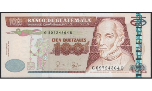 Гватемала 100 кетсалей 2006 (GUATEMALA 100 Quetzales 2006) P 104b : UNC
