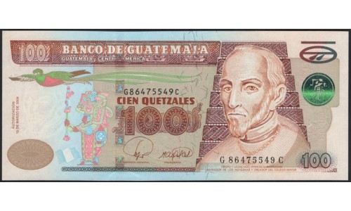 Гватемала 100 кетсалей 2008 (GUATEMALA 100 Quetzales 2008) P 119 : UNC