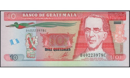 Гватемала 10 кетсалей 2010 (GUATEMALA 10 Quetzales 2010) P 123a : UNC