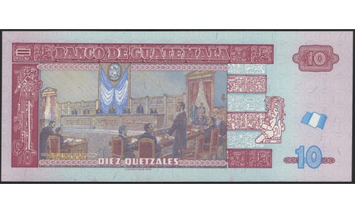 Гватемала 10 кетсалей 2011 (GUATEMALA 10 Quetzales 2011) P 123b : UNC