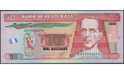 Гватемала 10 кетсалей 2013 (GUATEMALA 10 Quetzales 2013) P 123Aa : UNC