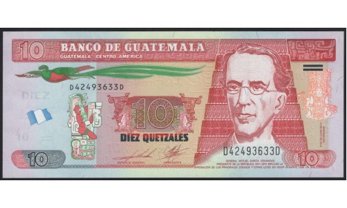 Гватемала 10 кетсалей 2014 (GUATEMALA 10 Quetzales 2014) P 123Ab : UNC