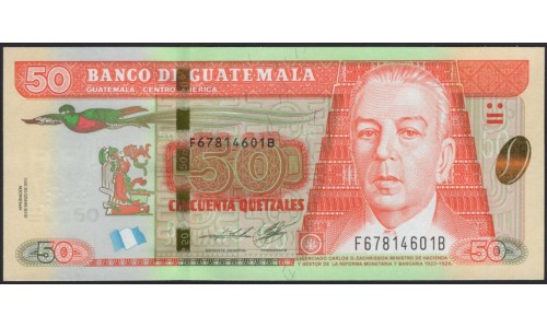 Гватемала 50 кетсалей 2013 (GUATEMALA 50 Quetzales 2013) P 125b : UNC