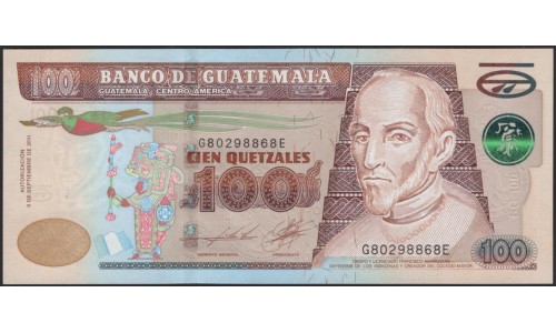 Гватемала 100 кетсалей 2011 (GUATEMALA 100 Quetzales 2011) P 126b : UNC