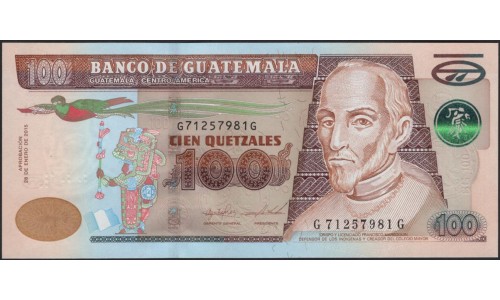 Гватемала 100 кетсалей 2015 (GUATEMALA 100 Quetzales 2015) P 126e : UNC