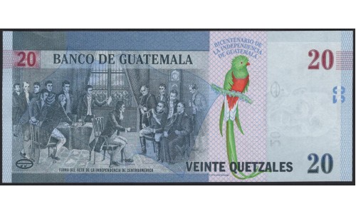 Гватемала 20 кетсалей 2020 (GUATEMALA 20 Quetzales 2020) P W128 : UNC
