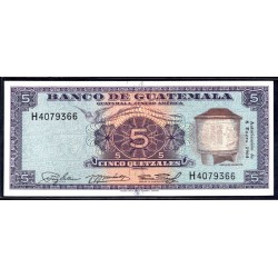 Гватемала 5 кетсаль 1964 (GUATEMALA 5 Quetzales 1964) P 53a: UNC