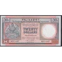 Гонконг 20 долларов 1.01.1990 год (Hong Kong 20 dollars 1.01.1990) P 197a: UNC
