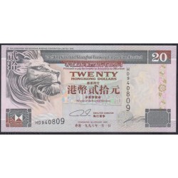 Гонконг 20 долларов 1996 год (Hong Kong 20 dollars 1996) P 201b: UNC