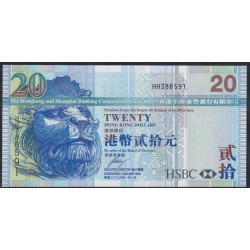 Гонконг 20 долларов 2006 год (Hong Kong 20 dollars 2006) P 207c: UNC