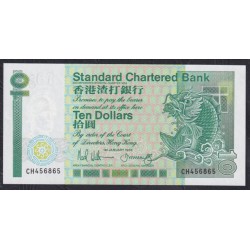 Гонконг 10 долларов 1988 год (Hong Kong 10 dollars 1988 year) P 278b:Unc