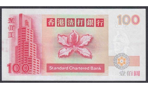 Гонконг 100 долларов 2002 год (Hong Kong 100 dollars 2002) P 287d: UNC