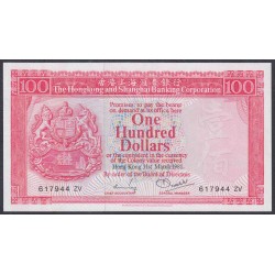 Гонконг 100 долларов 1981 год, 1 (Hong Kong 100 dollars 1981 year) P 187c: UNC