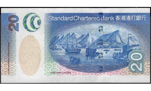 Гонконг 20 долларов 2003 год (Hong Kong 20 dollars 2003 year) P 291:Unc