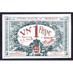 Монако 1 франк 1920 г. (MONACO 1 Franc 1920) P 5: UNC