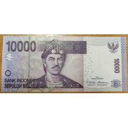 Индонезия 10000 рупий 2012 г. (Indonesia 10000 rupiah 2012 year) P150c:UNC