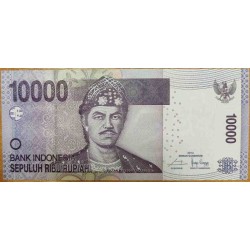 Индонезия 10000 рупий 2014 г. (Indonesia 10000 rupiah 2014 year) P150f:UNC