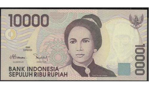 Индонезия 10000 рупий 1998 (1999) г. (Indonesia 10000 rupiah 1998 (1999) year) P137b:UNC