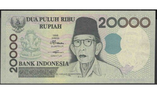 Индонезия 20000 рупий 1998 (2004) г. (Indonesia 20000 rupiah 1998 (2004) year) P138g:UNC