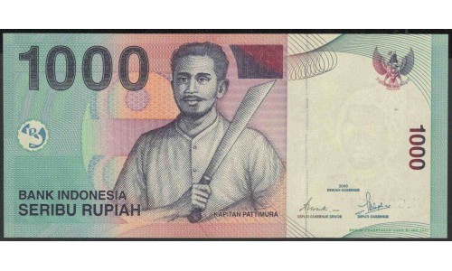 Индонезия 1000 рупий 2000 (2001) г. (Indonesia 1000 rupiah 2000 (2001) year) P141b:UNC