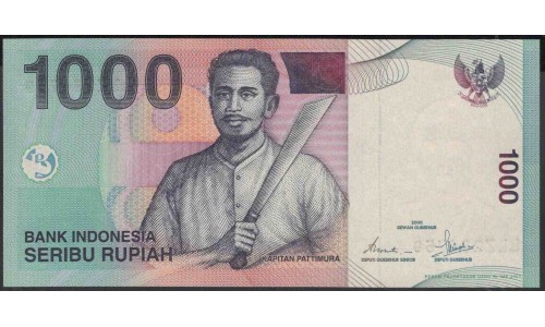 Индонезия 1000 рупий 2000 (2003) г. (Indonesia 1000 rupiah 2000 (2003) year) P141d:UNC