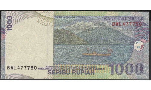 Индонезия 1000 рупий 2000 (2004) г. (Indonesia 1000 rupiah 2000 (2004) year) P141e:UNC