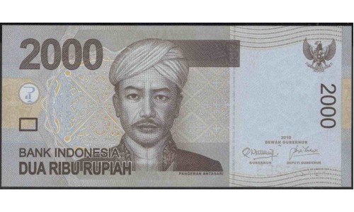 Индонезия 2000 рупий 2010 г. (Indonesia 2000 rupiah 2010 year) P148b:UNC