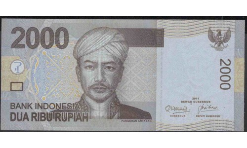 Индонезия 2000 рупий 2011 г. (Indonesia 2000 rupiah 2011 year) P148c:UNC