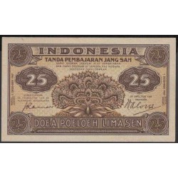 Индонезия 25 сен 1947 г. (Indonesia 25 sen 1947 year) P32:UNC
