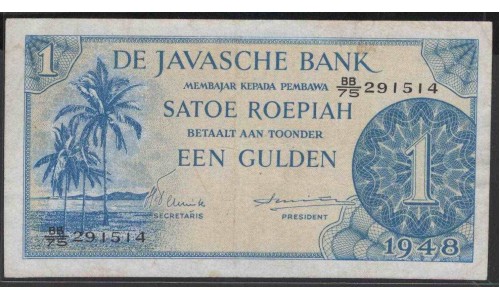 Нидерландская Индия 1 гульден 1948 (NETHERLANDS INDIES 1 gulden 1948) P 98 : XF
