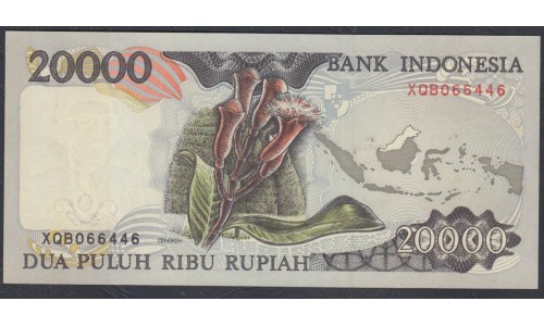 Индонезия 20000 рупий 1992 (1993) г. (Indonesia 20000 rupiah 1992 (1993) year) P132b:UNC