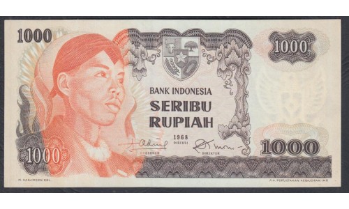 Индонезия 1000 рупий 1968 года (Indonesia 1000 rupiah 1968) P110a: UNC