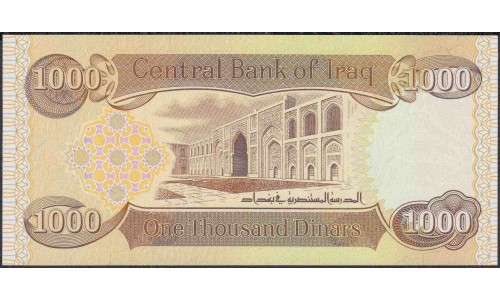 Ирак 1000 динар 2018 г. (Iraq 1000 dinars 2018 year) P NEW:Unc