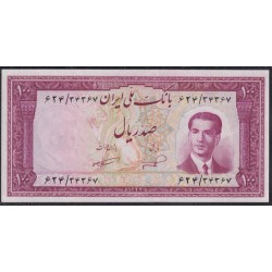 Иран 100 риалов б/д (1953) (Iran 100 rials ND (1953)) P 62: UNC