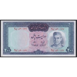 Иран 200 риалов б/д (1969 - 1971 г.) (Iran 200 rials ND (1969 - 1971 year)) P 87a: UNC