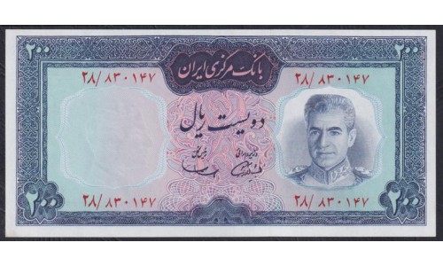 Иран 200 риалов б/д (1969 - 1971 г.) (Iran 200 rials ND (1969 - 1971 year)) P 87a: UNC