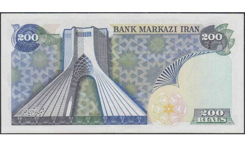 Иран 200 риалов б/д (1974-1979 г.) (Iran 200 rials ND (1974-1979 year)) P 103c:Unc