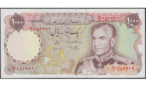 Иран 1000 риалов б/д (1974-1979 г.) (Iran 1000 rials ND (1974-1979 year)) P 105c:Unc
