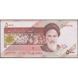 Иран 5000 риалов б/д (1993-2009 г.) (Iran 5000 rials ND (1993-2009 year)) P 145f:Unc