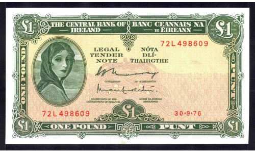 Ирландия 1 фунт 1976 (IRELAND 1 Pound 1976) P 64d : UNC