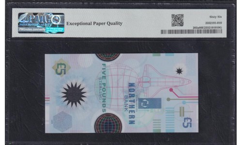 Северная Ирландия 5 фунтов 1999 года, MM 1642379 (Northen Ireland 5 Pounds 1999, mm 1642379) P 203a : PMG 66 Gem Uncirculated EPQ