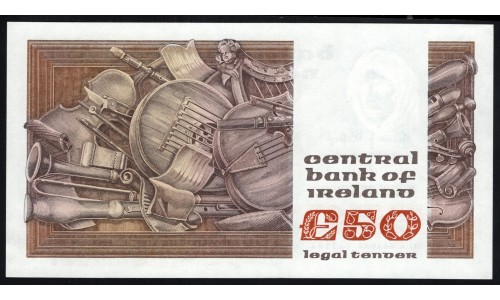 Ирландия 50 фунтов  01.11.1982 года (IRELAND 100 Pounds 01.11.1982) P 74a: UNC