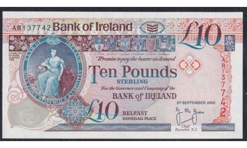 Северная Ирландия 10 фунтов 2000 (Northen Ireland 10 Pounds 2000) P 75c: UNC